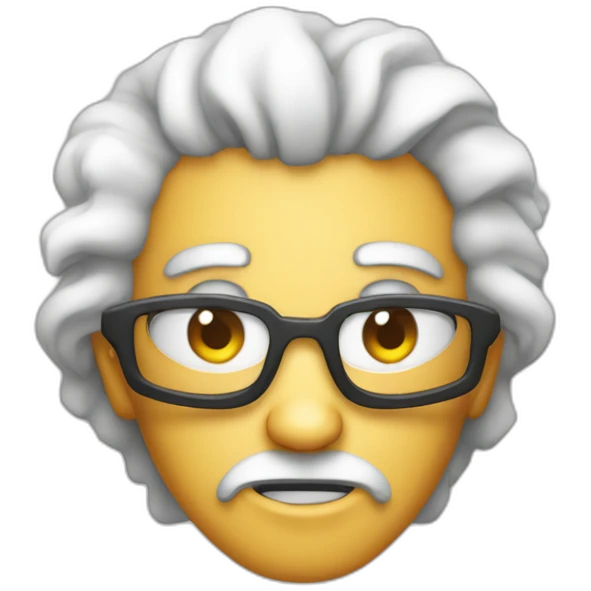 mutant mad scientist bold outline emoji