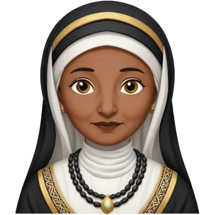 an old emirati women wearing traditional cloths emoji