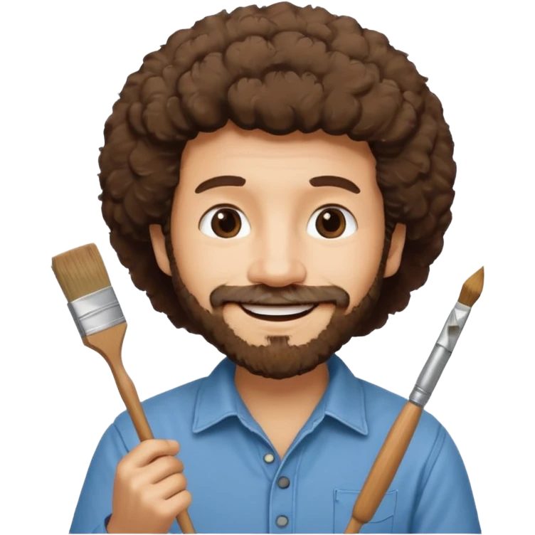 Bob ross qui peint emoji