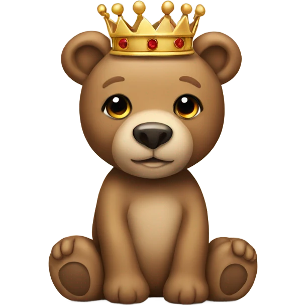 Teddy bear with a crown emoji