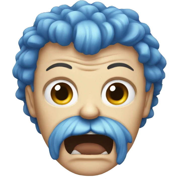 Angry blue foot emoji