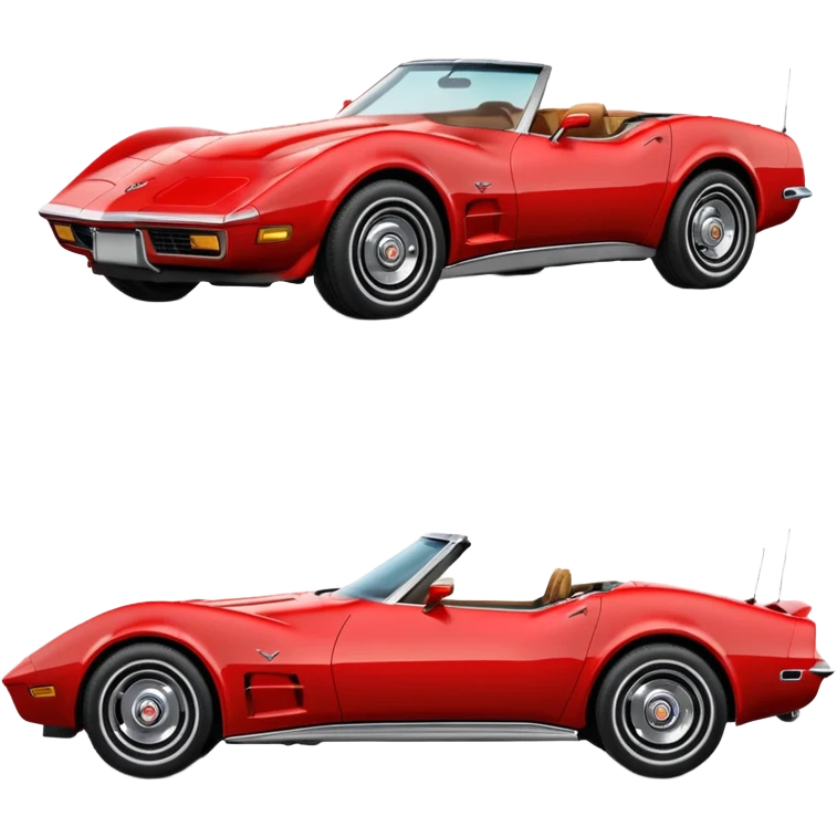 1973 red corvette convertible emoji