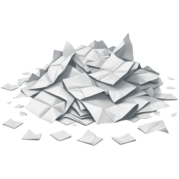 papers scattered on the floor emoji