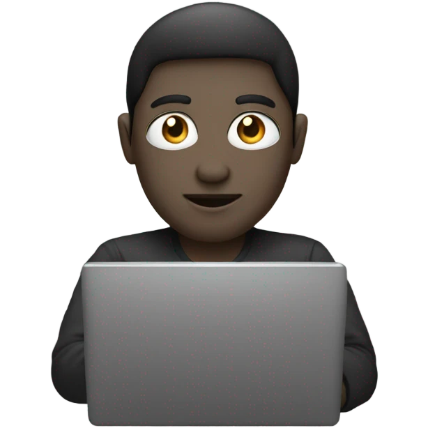 a person using laptop from front emoji