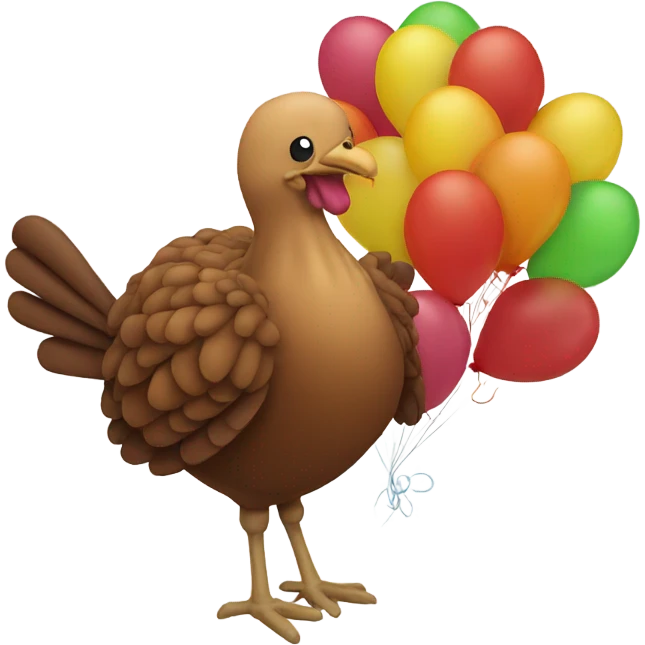 Balloon turkey emoji