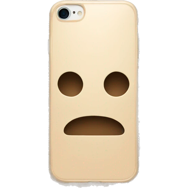 iPhone with beige checkered case emoji