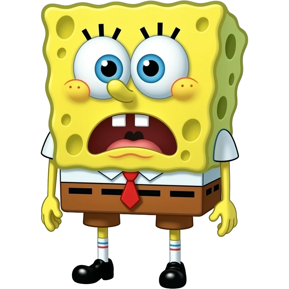 meme de medo esponja emoji