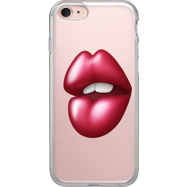 Lip gloss phone case emoji