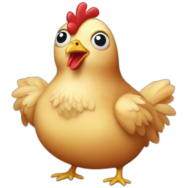 Chicken surpris emoji
