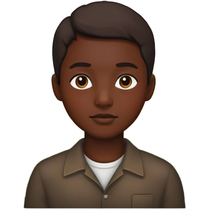Un noir dans un champs emoji