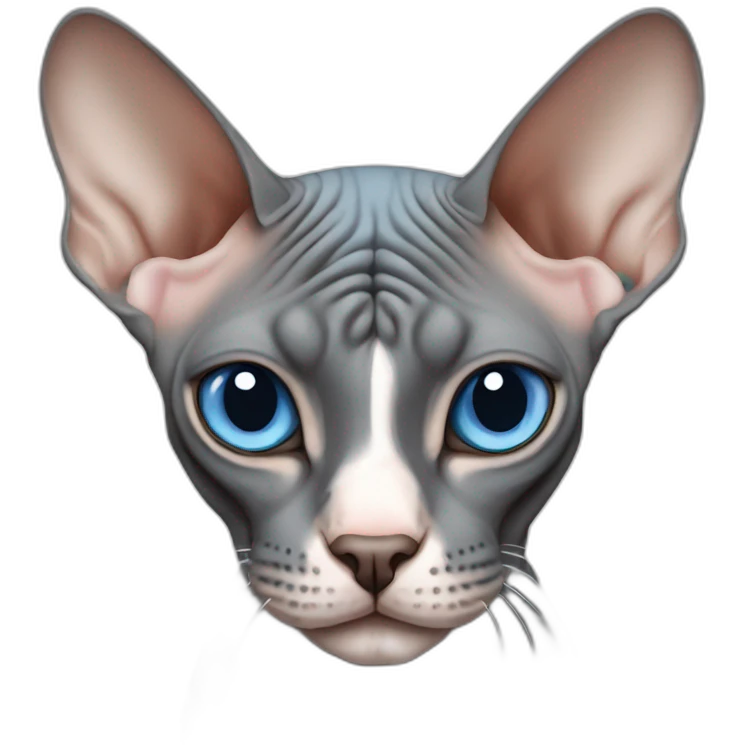canadian sphynx with blue eyes emoji