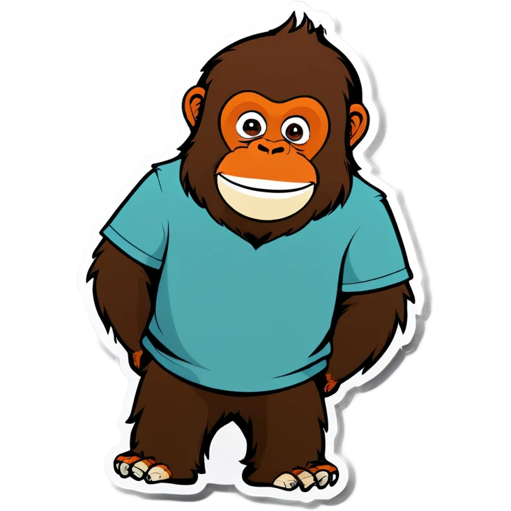 Orangutan wearing t shirt  emoji