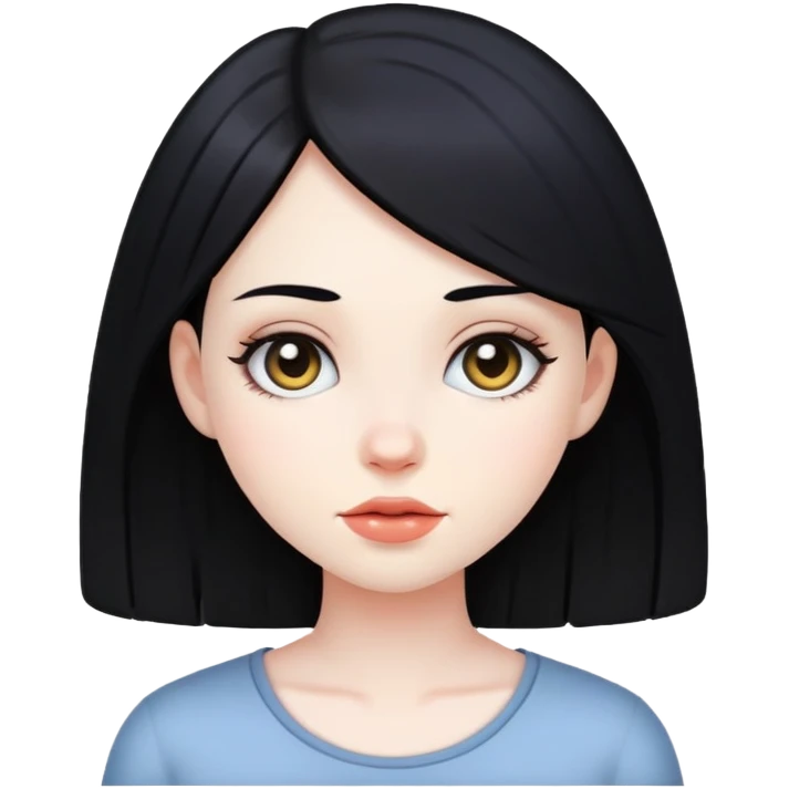 Black hair girl emoji