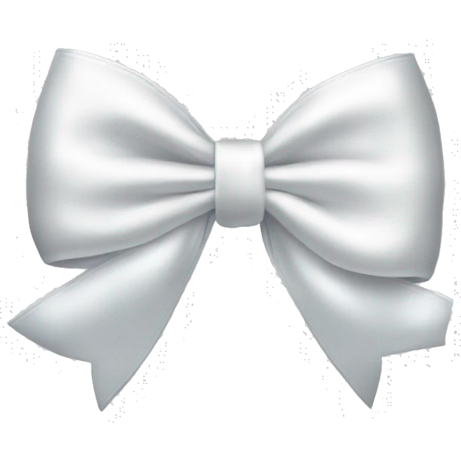 White satin bow emoji