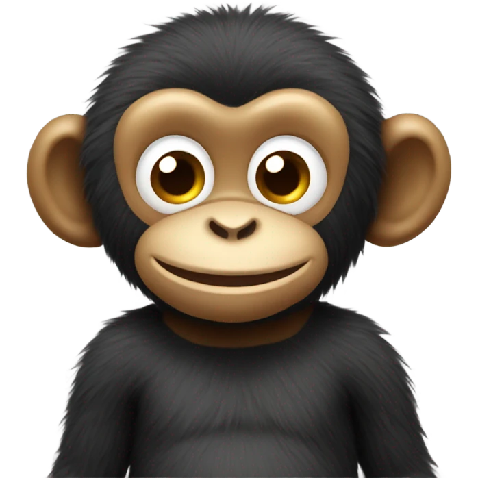 Stuffed toy cute monkey smiling  emoji