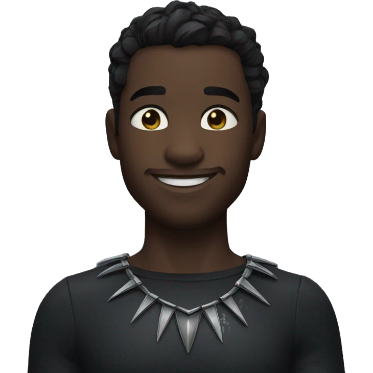 The black panther winks emoji