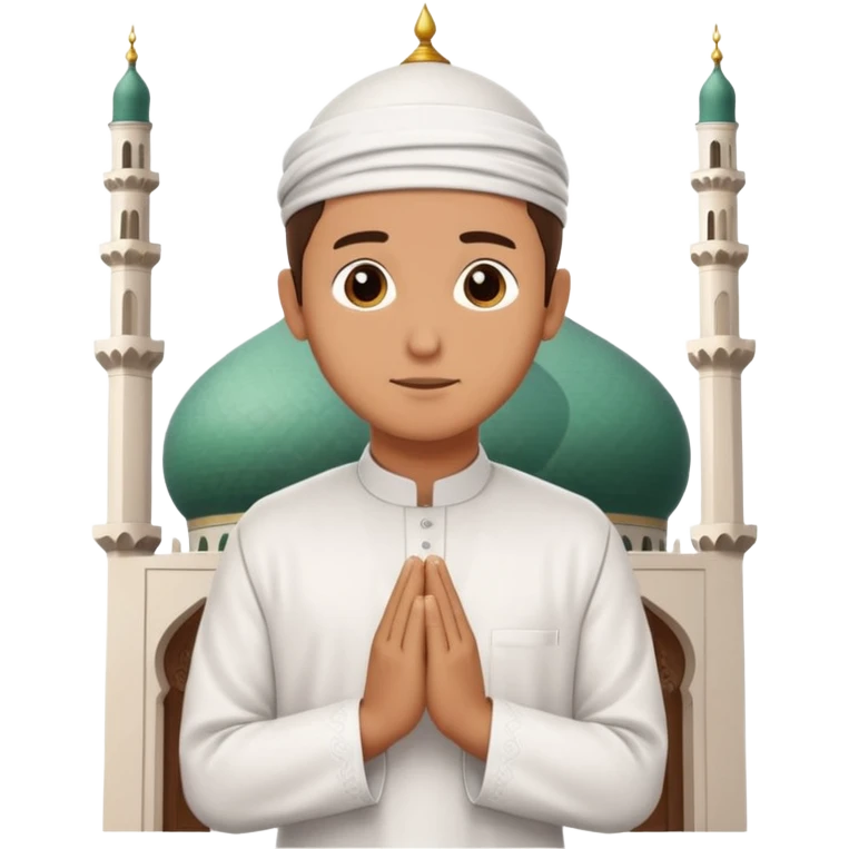 RAMADAN DAILY ROUTINE FOR A GUY PAYING IN A MOSQUE emoji