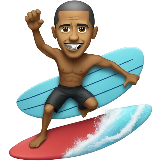 Obama surfing emoji