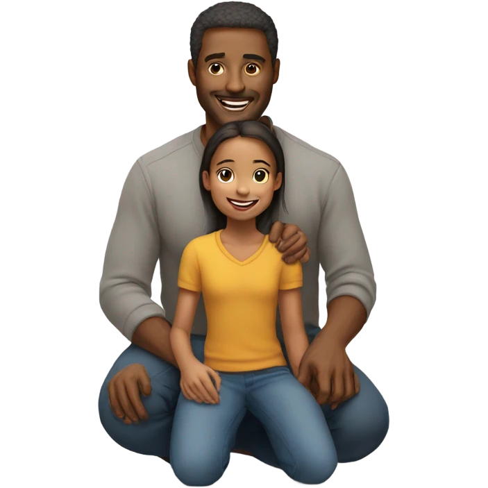 man and daughter emoji