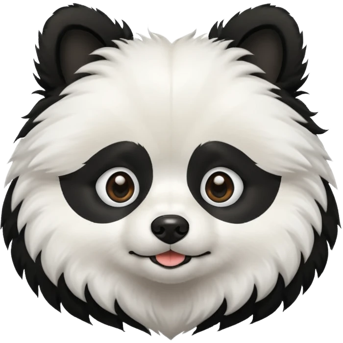 Dog pomeranian but hes like a panda the color and everything emoji