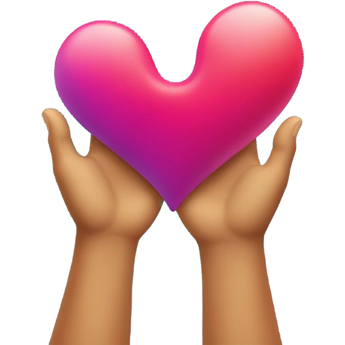Heart with black hands  emoji