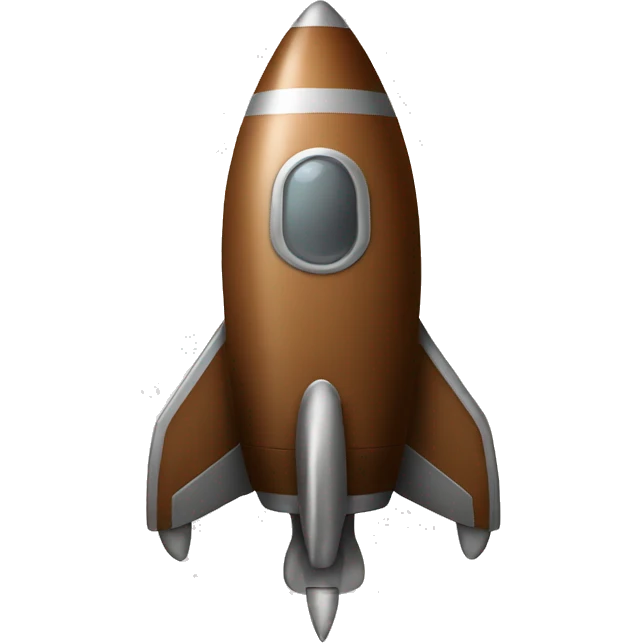old rocket ship brown emoji