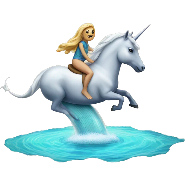 unicorn riding dolphin emoji