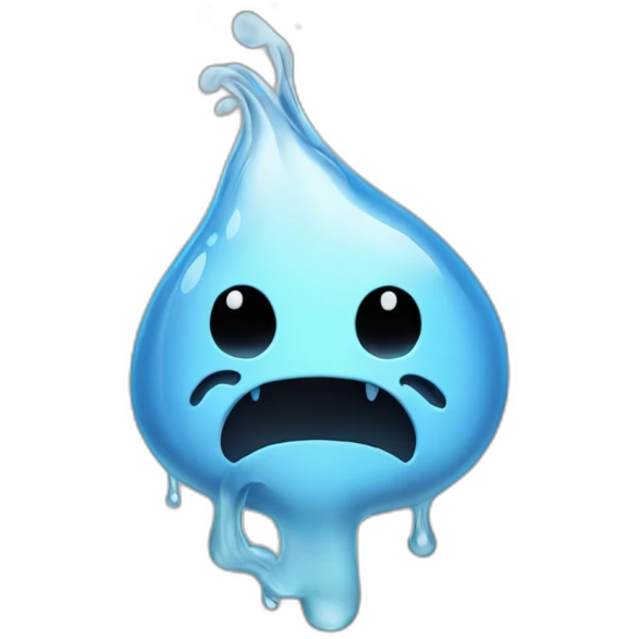 Smoke smell monster face pànic water emoji