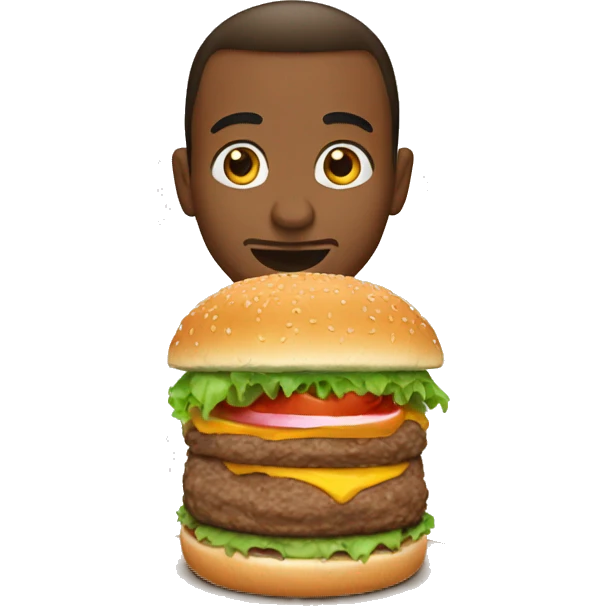 Baldwin 4 qui mange un burger emoji
