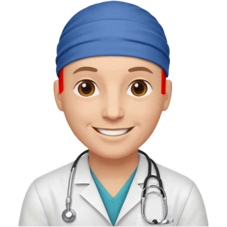 bald doctor with bandanna emoji