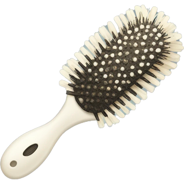 Soft white, roccoco, vintage, Victorian, hairbrush emoji