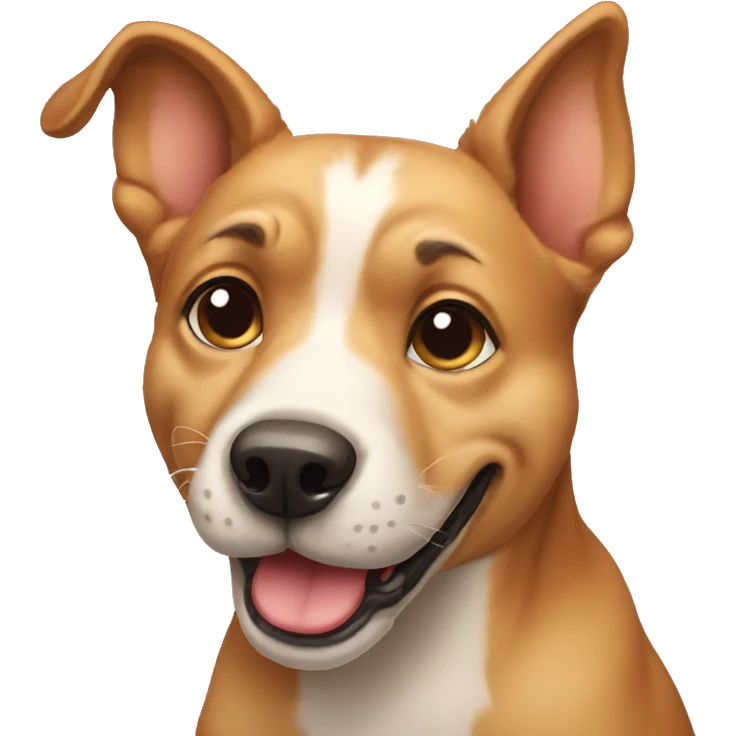 Dog winking emoji