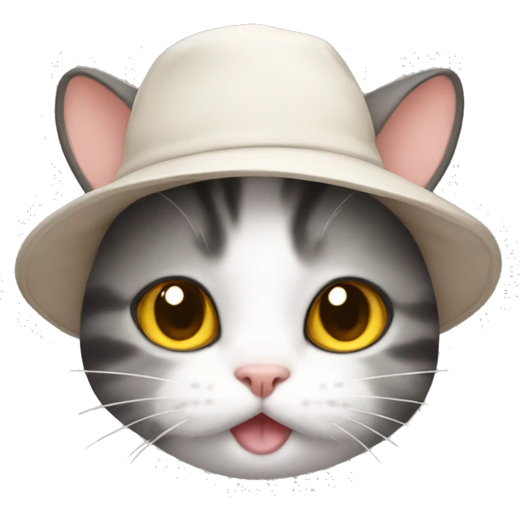 cat wearing hamster as a hat emoji