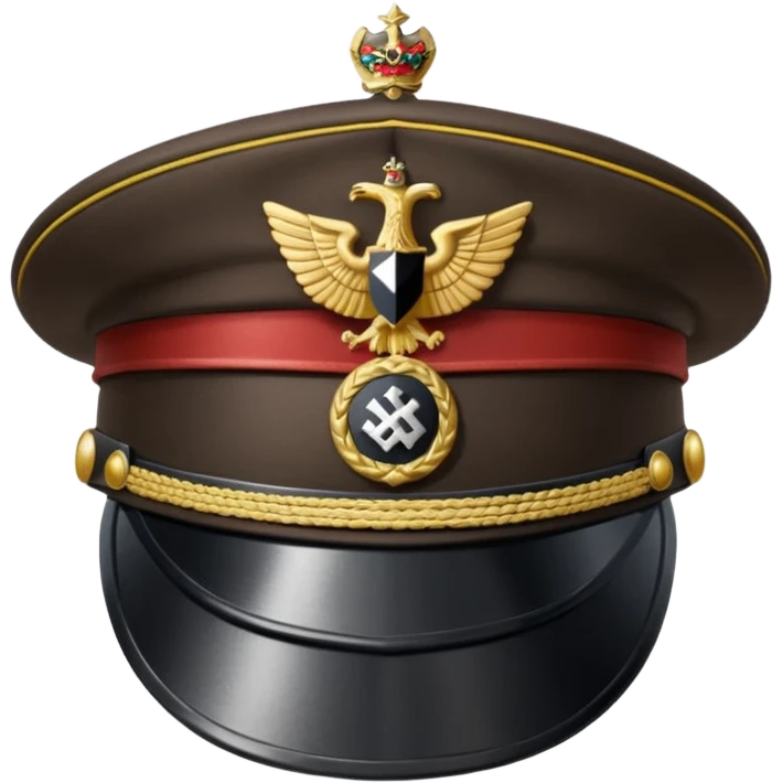 German officer's hat is slightly turned to the right  emoji