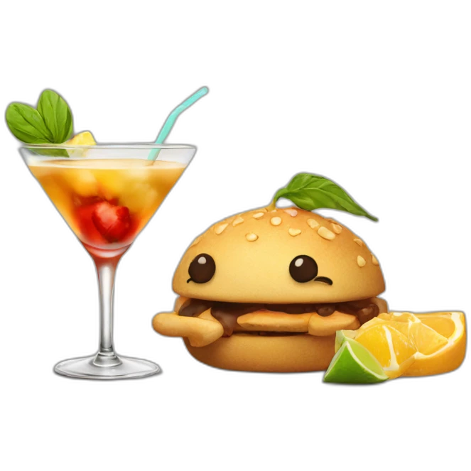 Nibbles and cocktails emoji