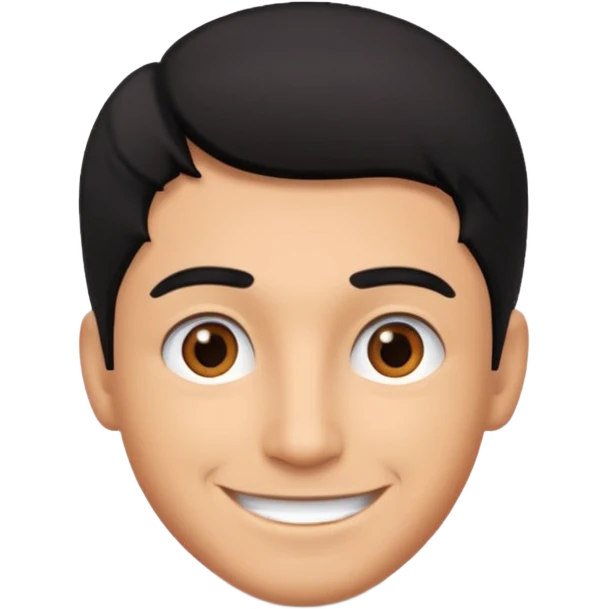 Diversión hombre moreno solo cabeza  emoji