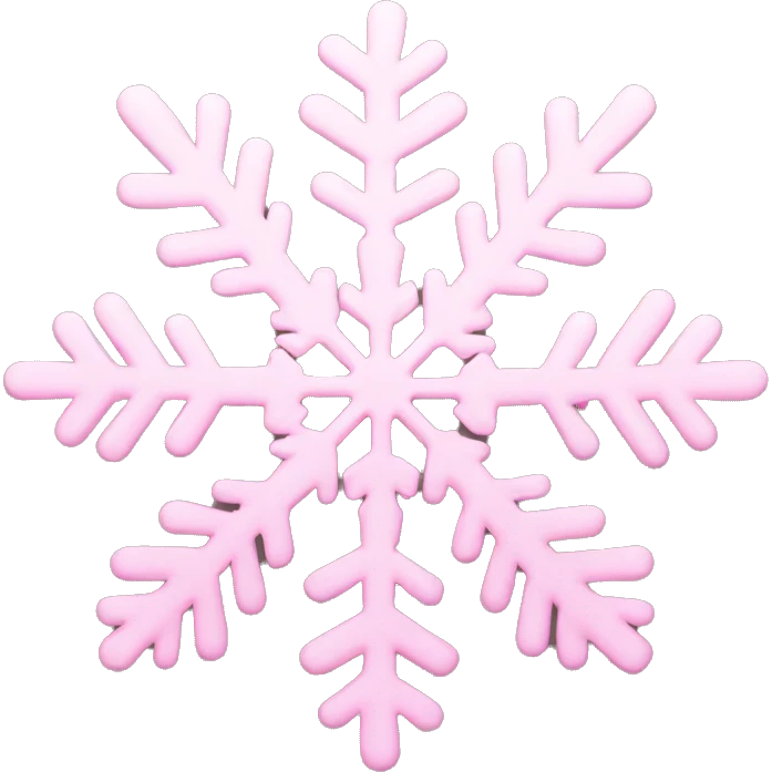 Light Pink snowflake emoji