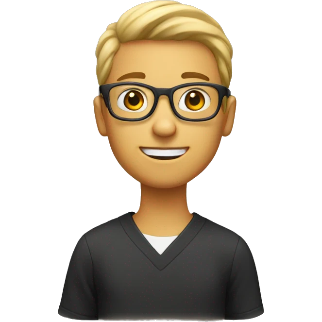 A student with spectacle emoji
