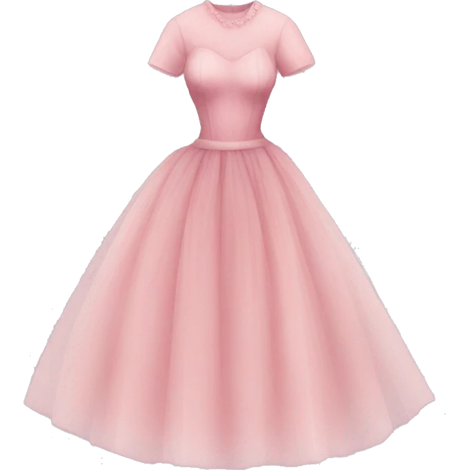 Elegant vintage pink tulle dress emoji
