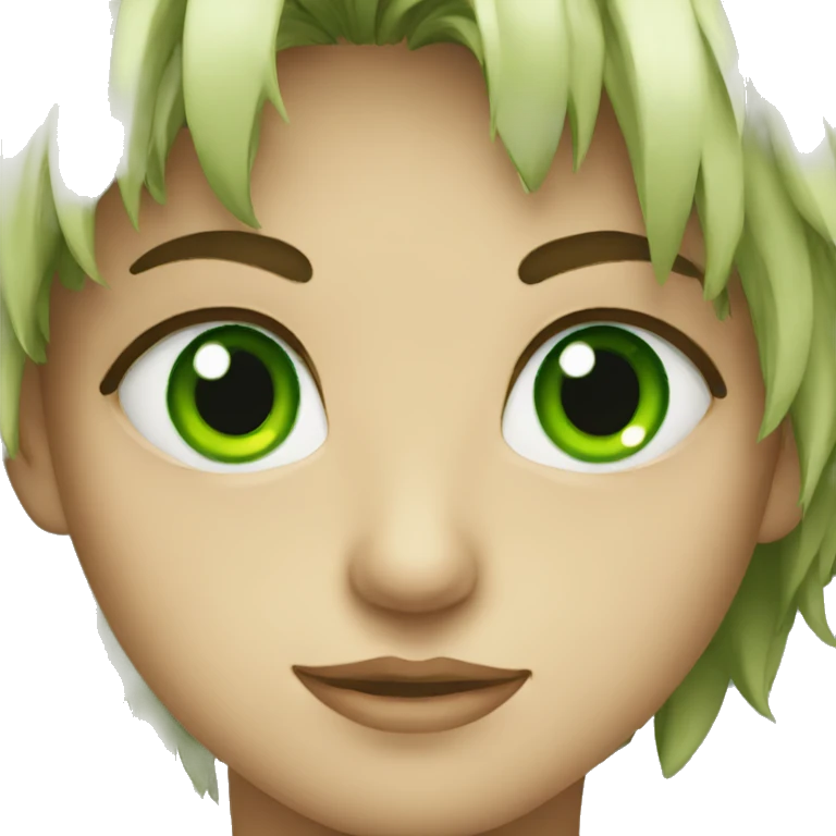 Green eyed emoji