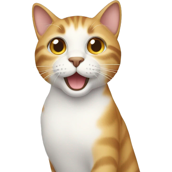 Cat waving emoji