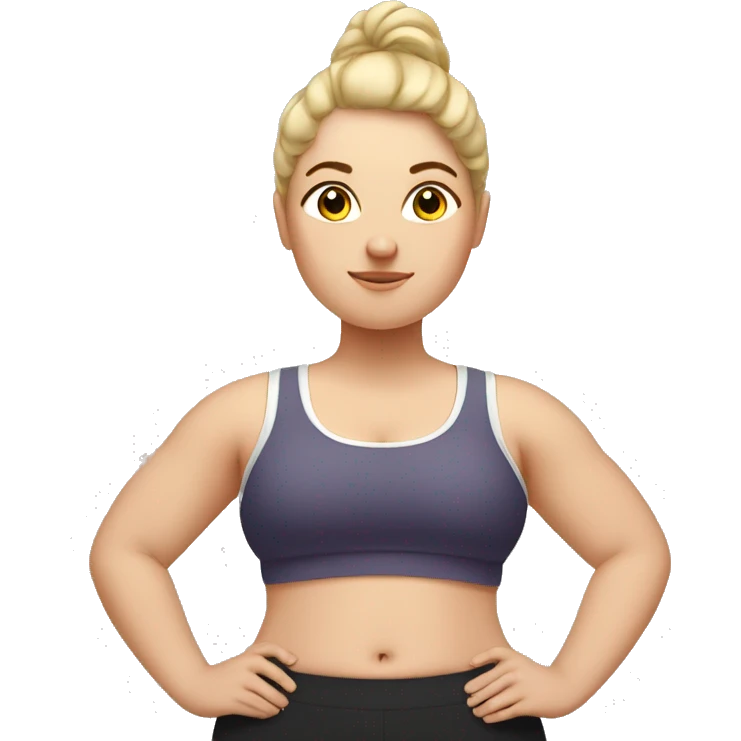 Chubby white girl workout emoji