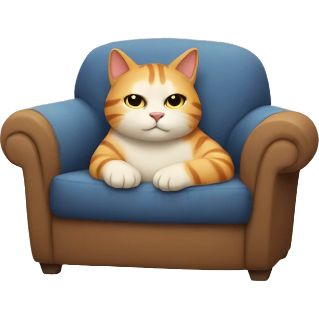 Cozy Cat chilling emoji