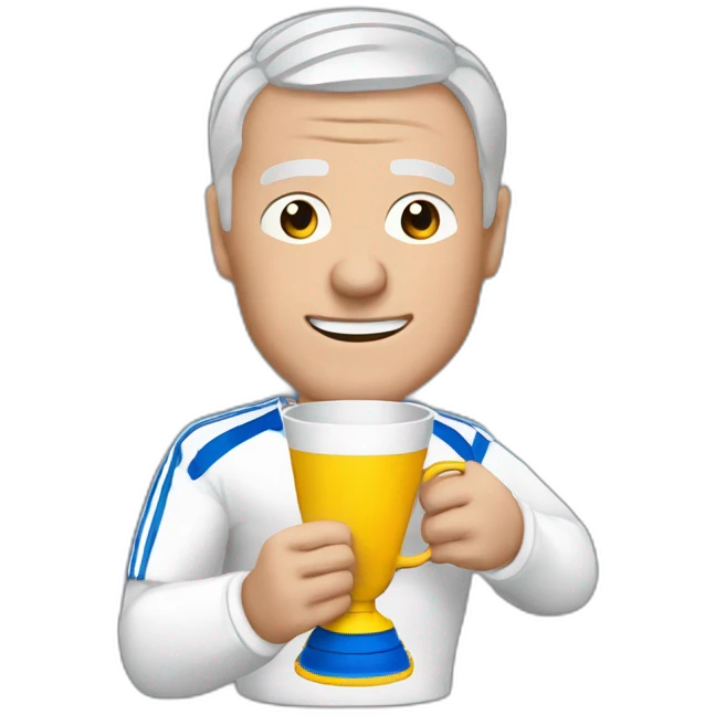 didier deschamps with a cup emoji