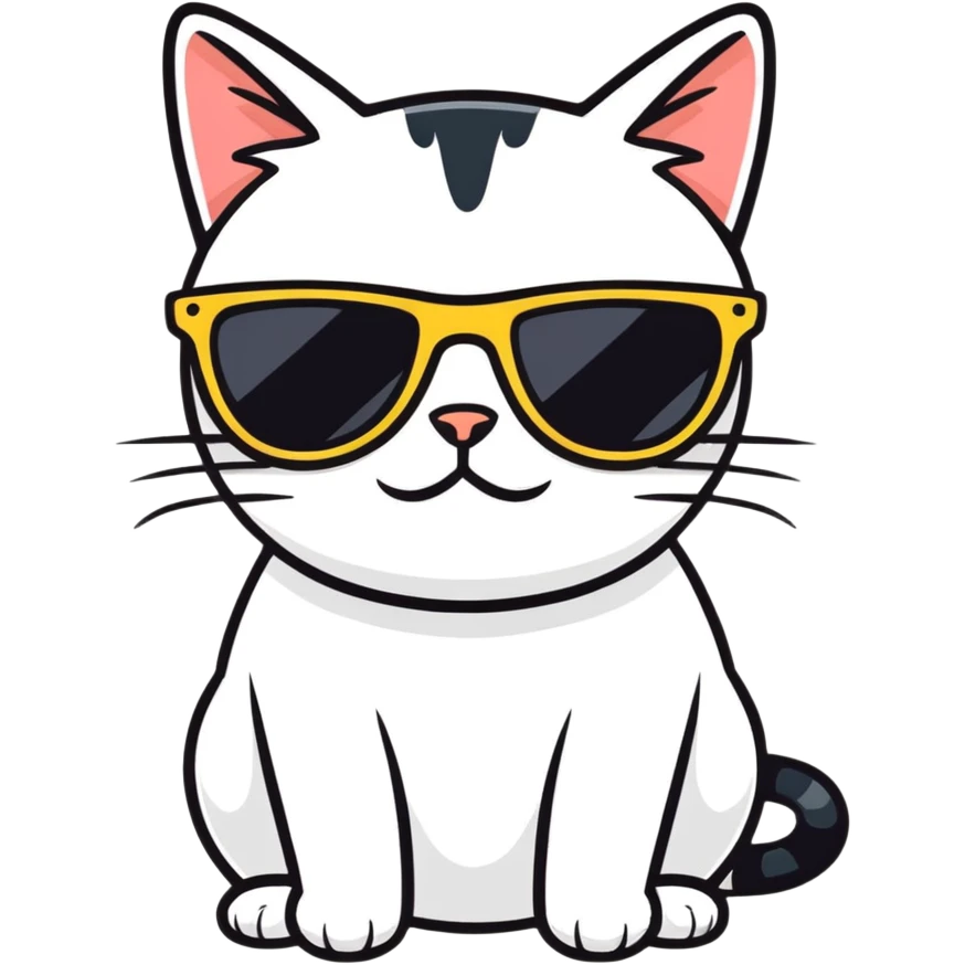 Cat with sunglasses emoji