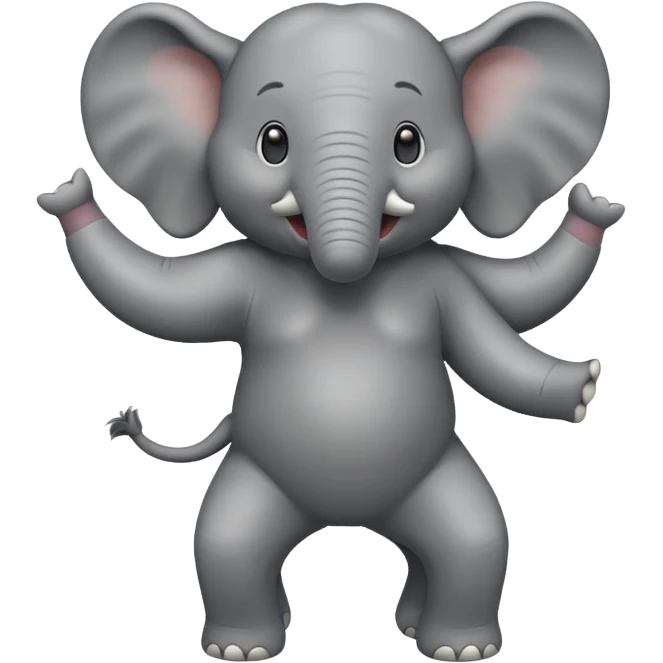 A elephant  dancing  emoji