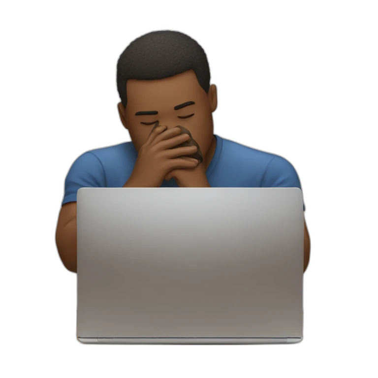 Guy kissing Laptop emoji