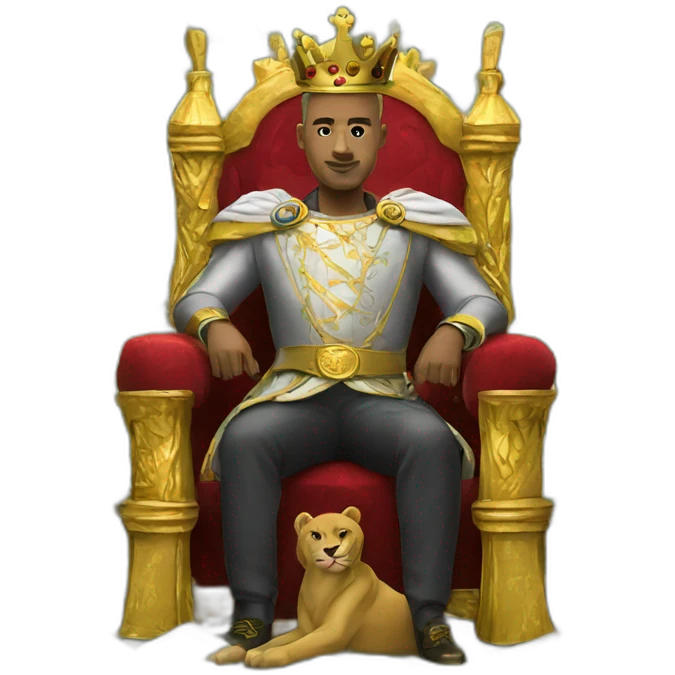 king sitting on money emoji