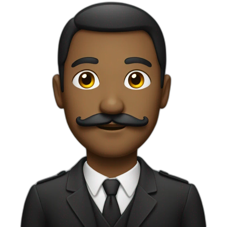 homme avec une moustache noire emoji