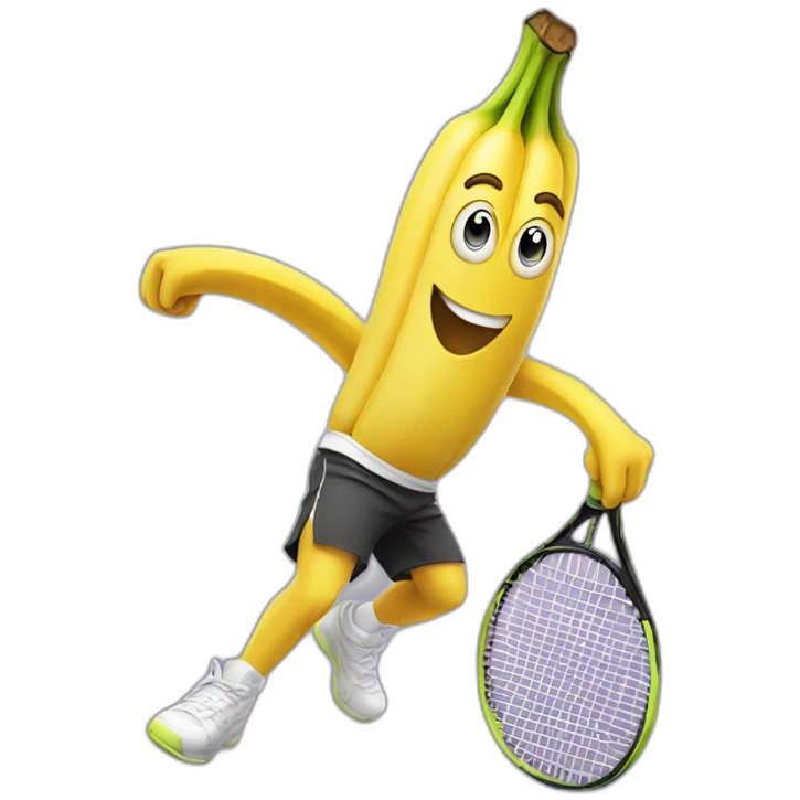 Banana won a tennis tournament emoji